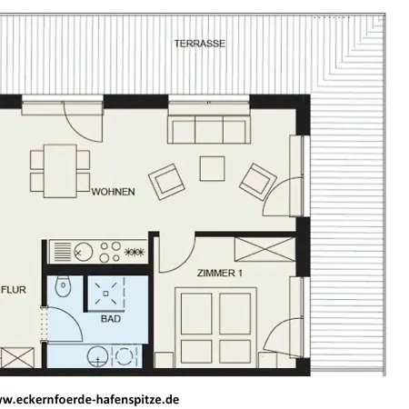 Apartment Apartmenthaus Hafenspitze Ap 41 Seeblick Blickrichtung Offene See Binnenhafen Nord Eckernförde